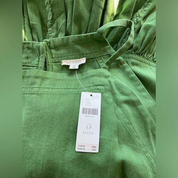 NEW Anthropologie The Kyla Flounce Mini Dress by Pilcro​ SIZE LP PL  NWT green - Picture 7 of 7